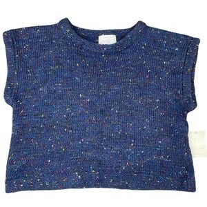 Vintage Lord & Taylor Wool Mohair Short Sleeve Cropped Sweater - NWT - Sz L